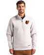 Baltimore Orioles Cutter & Buck Roam Epic Versatility Recycled Quarter Zip Mens Pullover Solitare Front