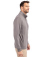 Denver Broncos NFL Helmet Cutter & Buck Roam Epic Versatility Recycled Quarter Zip Mens Pullover Elemental Grey Side