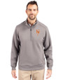 New York Mets Cutter & Buck Roam Epic Versatility Recycled Quarter Zip Mens Pullover Elemental Grey Front