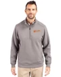 Idaho State Bengals College Vault Cutter & Buck Roam Epic Versatility Recycled Quarter Zip Mens Pullover Elemental Grey Front