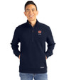 Auburn Tigers Alumni Cutter & Buck Roam Epic Versatility Recycled Quarter Zip Mens Pullover Navy Blue Front