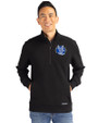Air Force Falcons College Vault Cutter & Buck Roam Epic Versatility Recycled Quarter Zip Mens Pullover Black Front