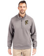 Grambling Tigers College Vault Cutter & Buck Roam Epic Versatility Recycled Quarter Zip Mens Pullover Elemental Grey Front