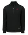 Nebraska Cornhuskers College Vault Cutter & Buck Roam Eco Recycled Quarter Zip Mens Pullover Black Mannequin