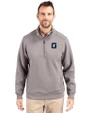 Georgetown Hoyas College Vault Cutter & Buck Roam Epic Versatility Recycled Quarter Zip Mens Pullover Elemental Grey Front
