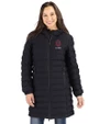 Ohio State Buckeyes Alumni Cutter & Buck Mission Ridge   Repreve® Recycled Insulated Puffer Womens Full Zip Long Jacket Black Front