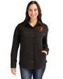 Baltimore Orioles Cutter & Buck Roam Epic Versatility Recycled Womens Shirt Jacket Black Front