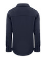 Carolina Panthers Americana Cutter & Buck Roam Epic Versatility Recycled Womens Shirt Jacket Navy Blue Mannequin Back