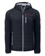 Nebraska Cornhuskers College Vault Cutter & Buck Rainier Primaloft Mens Eco Full Zip Hybrid Jacket Black Mannequin