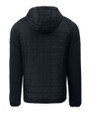 Nebraska Cornhuskers College Vault Cutter & Buck Rainier Primaloft Mens Eco Full Zip Hybrid Jacket Black Mannequin Back