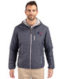 Tampa Bay Buccaneers Americana Cutter & Buck Rainier Primaloft Eco Mens Full Zip Hooded Jacket Anthracite Melange Front