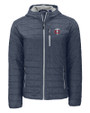 Minnesota Twins Cutter & Buck Rainier Primaloft Eco Mens Full Zip Hooded Jacket Anthracite Melange Mannequin