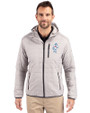 Tennessee Titans Historic Cutter & Buck Rainier Primaloft Eco Mens Full Zip Hooded Jacket Polished Medium Gray Front
