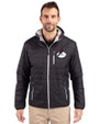 Arizona Cardinals Historic Cutter & Buck Rainier Primaloft Eco Mens Full Zip Hooded Jacket Black Front