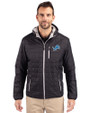 Detroit Lions Cutter & Buck Rainier Primaloft Eco Mens Full Zip Hooded Jacket Black Front