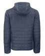 Carolina Panthers Americana Cutter & Buck Rainier Primaloft Eco Mens Full Zip Hooded Jacket Anthracite Melange Mannequin Back