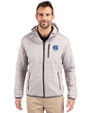 North Carolina Tar Heels Alumni Cutter & Buck Rainier Primaloft Eco Mens Full Zip Hooded Jacket Polished Medium Gray Front