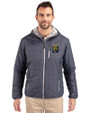 FIU Panthers College Vault Cutter & Buck Rainier Primaloft Eco Mens Full Zip Hooded Jacket Anthracite Melange Front