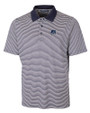 New Hampshire Wildcats College Vault Cutter & Buck Forge Tonal Stripe Stretch Mens Big and Tall Polo Liberty Navy Mannequin