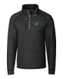 New Hampshire Wildcats College Vault Cutter & Buck Mainsail Sweater-Knit Mens Big and Tall Half Zip Pullover Jacket Charcoal Heather Mannequin
