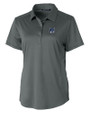 New Hampshire Wildcats College Vault Cutter & Buck Prospect Eco Textured Stretch Recycled Womens Short Sleeve Polo Elemental Grey Mannequin