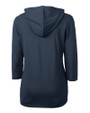 New Hampshire Wildcats College Vault Cutter & Buck Virtue Eco Pique Recycled Half Zip Pullover Womens Hoodie Navy Blue Mannequin Back