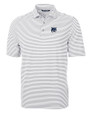 New Hampshire Wildcats College Vault Cutter & Buck Virtue Eco Pique Stripe Recycled Mens Big and Tall Polo Polished Medium Gray Mannequin