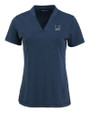 New Hampshire Wildcats College Vault Cutter & Buck Forge Eco Heathered Stretch Womens Blade Top Dark Navy Blue Heather Mannequin