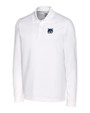 New Hampshire Wildcats College Vault Cutter & Buck Advantage Eco Tri-Blend Pique Mens Long Sleeve Polo White Mannequin