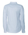 New Hampshire Wildcats College Vault Cutter & Buck Stretch Oxford Stripe Womens Long Sleeve Dress Shirt Light Blue Mannequin Back