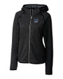 New Hampshire Wildcats College Vault Cutter & Buck Mainsail Full Zip Hooded Womens Jacket Charcoal Heather Mannequin
