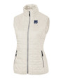 New Hampshire Wildcats College Vault Cutter & Buck Rainier PrimaLoft® Womens Eco Insulated Full Zip Puffer Vest Coconut Mannequin