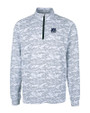New Hampshire Wildcats College Vault Cutter & Buck Traverse Stretch Eco Camo Print Quarter Zip Mens Pullover Charcoal Mannequin