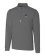 New Hampshire Wildcats College Vault Cutter & Buck Traverse Stretch Eco Quarter Zip Mens Pullover Elemental Grey Mannequin