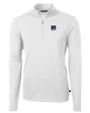 New Hampshire Wildcats College Vault Cutter & Buck Virtue Recycled Featherlight Pique Mens Quarter Zip Pullover White Mannequin