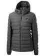 New Hampshire Wildcats College Vault Cutter & Buck Mission Ridge Repreve® Eco Insulated Womens Puffer Jacket Elemental Grey Mannequin