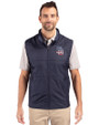 San Diego Padres Stars & Stripes Cutter & Buck Stealth Hybrid Quilted Mens Windbreaker Vest Liberty Navy Front