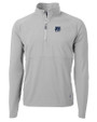 New Hampshire Wildcats College Vault Cutter & Buck Adapt Eco Knit Hybrid Recycled Mens Quarter Zip Polished Medium Gray Mannequin