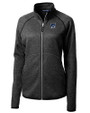 New Hampshire Wildcats College Vault Cutter & Buck Mainsail Sweater-Knit Womens Full Zip Jacket Charcoal Heather Mannequin