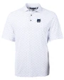 New Hampshire Wildcats College Vault Cutter & Buck Virtue Eco Pique Tile Print Recycled Mens Polo White Mannequin