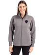 DePaul Blue Demons Cutter & Buck Roam Epic Versatility Full Zip Recycled Womens Jacket Elemental Grey Front