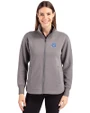 North Carolina Tar Heels Cutter & Buck Roam Epic Versatility Full Zip Recycled Womens Jacket Elemental Grey Front