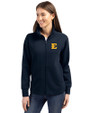 ETSU Buccaneers Cutter & Buck Roam Epic Versatility Full Zip Recycled Womens Jacket Navy Blue Front
