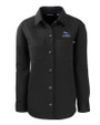 Creighton Bluejays Cutter & Buck Roam Epic Versatility Recycled Womens Shirt Jacket Black Mannequin