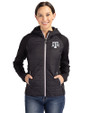 Texas A&M Aggies Cutter & Buck Rainier Primaloft Womens Eco Full Zip Hybrid Jacket Black Front