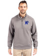 Memphis Tigers Cutter & Buck Roam Epic Versatility Recycled Quarter Zip Mens Pullover Elemental Grey Front