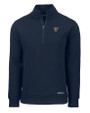 Texas Rio Grande Valley Vaqueros Cutter & Buck Roam Recycled Buttery-Soft Knit Mens Quarter Zip Jacket Navy Blue Mannequin