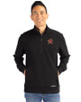 Maryland Terrapins Cutter & Buck Roam Epic Versatility Recycled Quarter Zip Mens Pullover Black Front