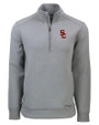 USC Trojans Cutter & Buck Roam Epic Versatility Recycled Quarter Zip Mens Pullover Elemental Grey Mannequin