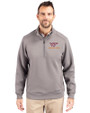 Virginia Tech Hokies Cutter & Buck Roam Epic Versatility Recycled Quarter Zip Mens Pullover Elemental Grey Front